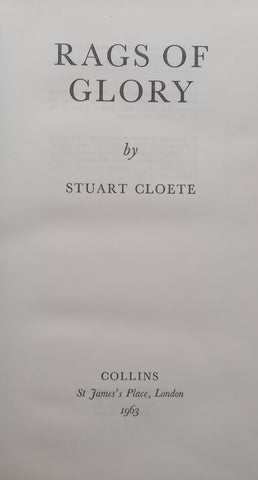 Rags of Glory (Novel on the Boer War) | Stuart Cloete