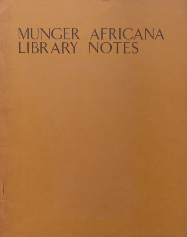 An Exploration Near Agades and Timbuktu in Advance of the 1973 Total Solar Eclipse (Munger Africana Library Notes No. 7) | Jay M. Pasachoff