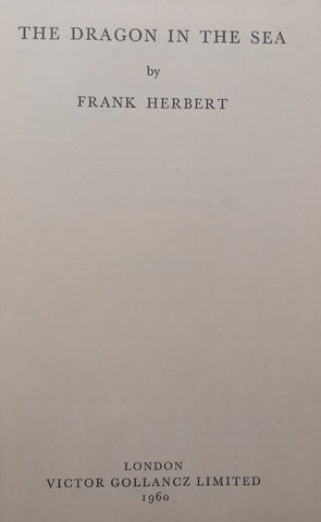 The Dragon in the Sea | Frank Herbert