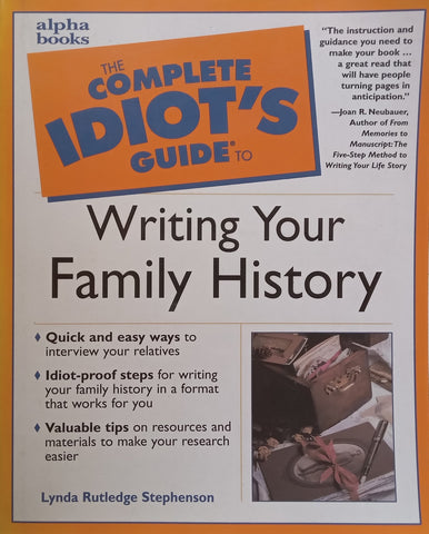 The Complete Idiot’s Guide to Writing Your Family History | Lynda Rutledge Stephenson