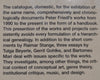 Peter Friedl: Domestic (Catalogue of Works, 1990-2002)