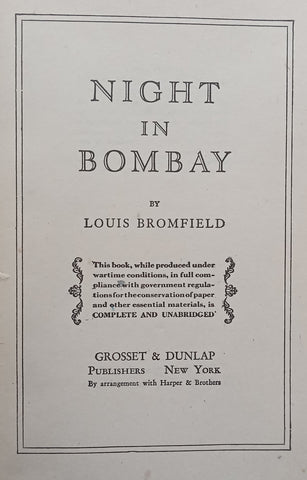 Night in Bombay | Louis Bromfield