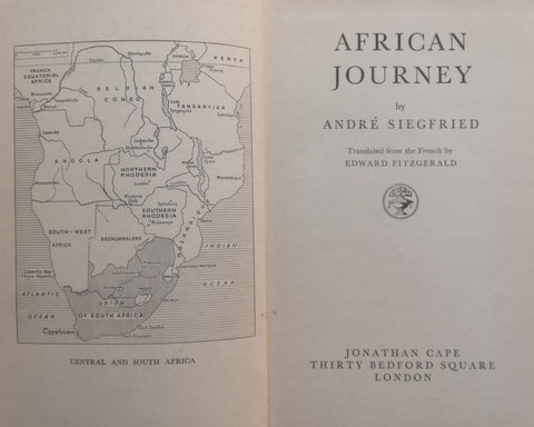 African Journey (With Author’s Business Card Loosely Inserted) | Andre Siegfried