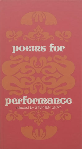 Poems for Performance | Stephan Gray (Ed.)