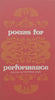 Poems for Performance | Stephan Gray (Ed.)