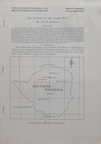 The Geology of the Alaska Mine (Proof) | J. B. E. Jacobson