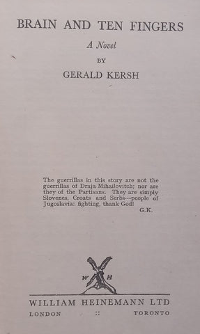 Brain and Ten Fingers: A Novel | Gerald Kersh