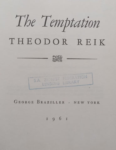 The Temptation | Theodor Reik