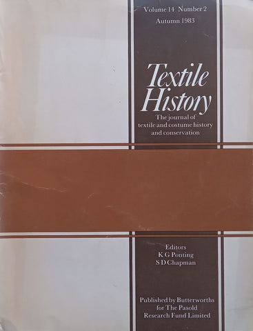 Textile History (Vol. 14, Number 2, Autumn 1983)