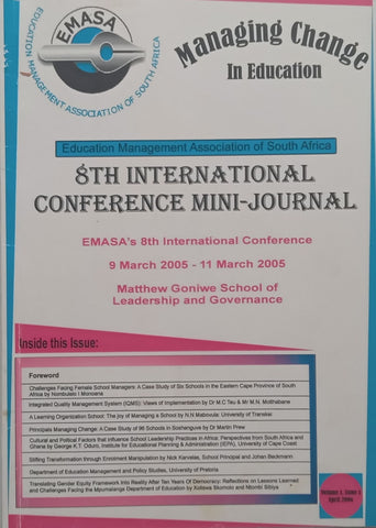 Managing Change in Education (EMASA Conference Mini-Journal, April 2006)