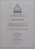 Johan Moolman (Invitation Card to an Exhibition of his Work)