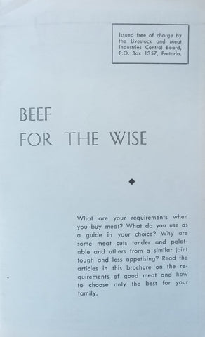Beef for the Wise (English/Afrikaans Dual Language Edition, With Extra Material)
