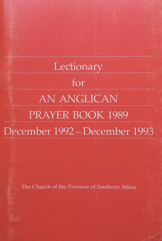 Lectionary for an Anglican Prayer Book 1989 (December 1992-December 1993)