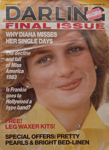 Darling Magazine Final Issue (With Princess Diana Cover Story, October 1984)