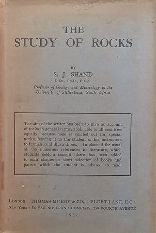 The Study of Rocks (First Edition, 1931) | S. J. Shand