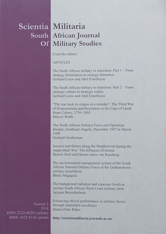 Scientia Militaria: South African Journal of Military Studies (No. 2, 2014)