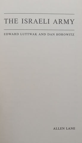 The Israeli Army | Edward Luttwak & Dan Horowitz