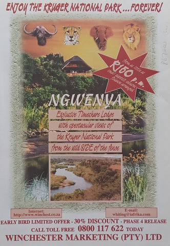 Enjoy the Kruger Park Forever! Ngwenya Lodge (Brochure)