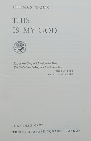 This is My God | Herman Wouk
