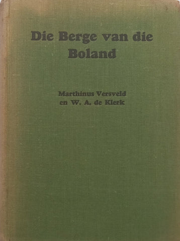 Die Berge van die Boland (Afrikaans) | Marthinus Versveld & W. A. de Klerk