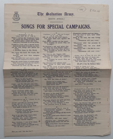 The Salvation Army: Songs for Special Campaigns