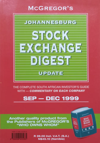 McGregor’s Johannesburg Stock Exchange Digest Update (September-December 1999)