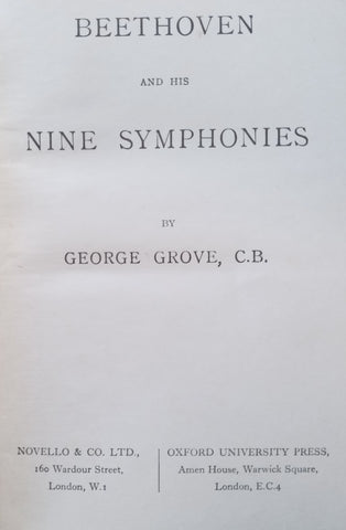 Beethoven and His Nine Symphonies | George Grove