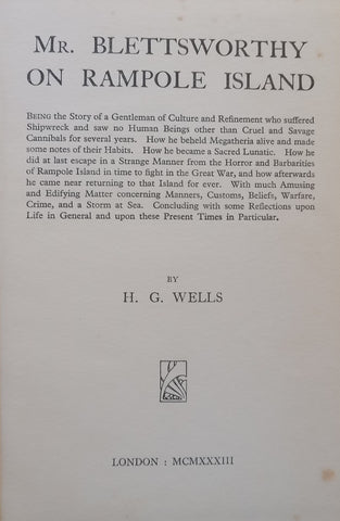 Mr. Blettsworthy on Rampole Street | H. G. Wells