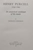 Henry Purcell: An Analytic Catalogue of His Music | Franklin B. Zimmerman
