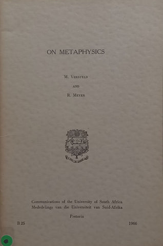 On Metaphysics | M. Versfeld & R. Meyer