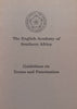 Guidelines on Terms and Punctuation (The English Academy of Southern Africa)
