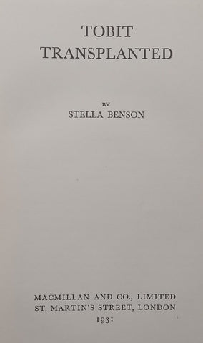 Tobit Transplanted | Stella Benson