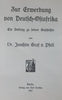 Zur Erwerbung von Deutsch-Ostafrika: Ein Beitrag zu seiner Geschichte (German, Published 1907) | Joachim Graf v. Pfeil
