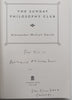 The Sunday Philosophy Club (Proof Copy, Inscribed by Author) | Alexander McCall Smith