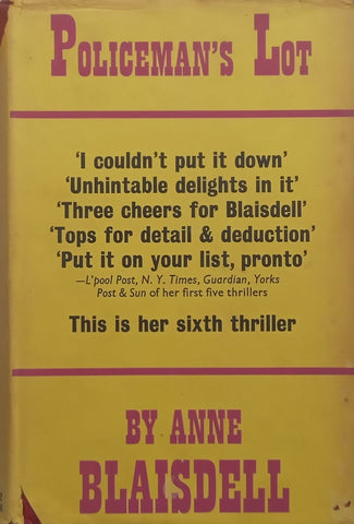 Policeman’s Lot (First Edition, 1969) | Anne Blaisdell