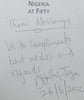 Nigeria at Fifty: Contributions to Peace, Democracy &amp; Development (Inscribed by Editor) | Attahiru M. Jega & Jacqueline W. Farris (Eds.)