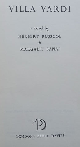Villa Vardi: A Novel | Herbert Russcol & Margarit Banai