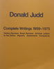 Donald Judd: Complete Writings 1959-1975 | Donald Judd
