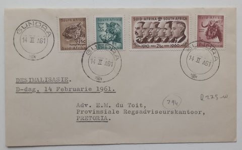 Envelope Concerning the Decimalisation ‘D-Day’ in South Africa (1961)