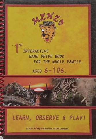 Menzo 1st Interactive Game Drive Book for the Whole Family (Partially Filled In)