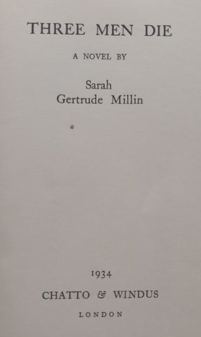 Three Men Die (Novel Based on Daisy de Melker) | Sarah Gertrude Millin