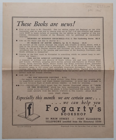 Fogarty’s Bookshop Leaflet (1948)