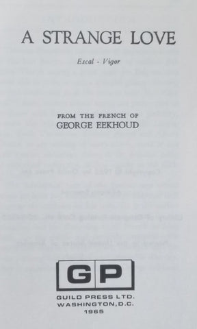 A Strange Love | George Eekhoud