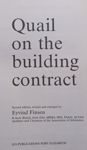 Quail on the Building Contract (2nd Ed.) | Eyvind Finsen (Ed.)