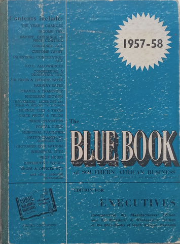 The Blue Book of Southern African Business, Edition for Executives, 1957-58 | Percy A. Blooman (Ed.)