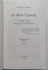 Le Bon Usage (Book on French Grammar, Text in French) | Maurice Grevisse