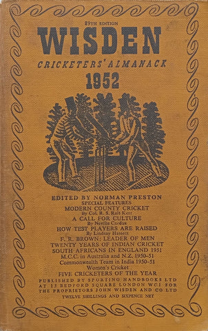 Wisden Cricketers’ Almanack 1952 (89th Edition) | Norman Preston (Ed.)