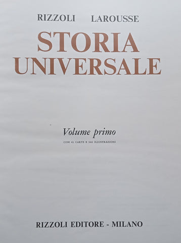 Storia Universale (Italian, 2 Volumes)