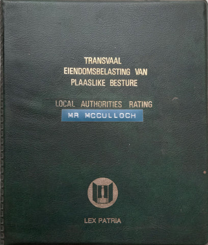 Transvaal Eindomsbelasting van Plaaslike Besture/Local Authorities Rating (Afrikaans/English Dual Language Edition)