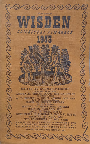 Wisden Cricketers’ Almanack 1953 (90th Edition) | Norman Preston (Ed.)